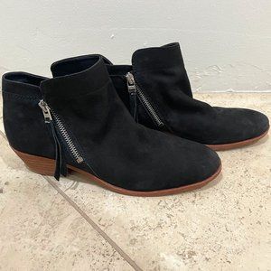Sam Edelman Black Suede Booties (Size 8)